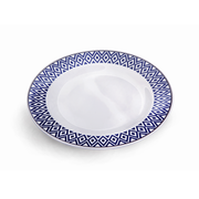 Vague Melamine Round Plate Blue Line - Al Makaan Store