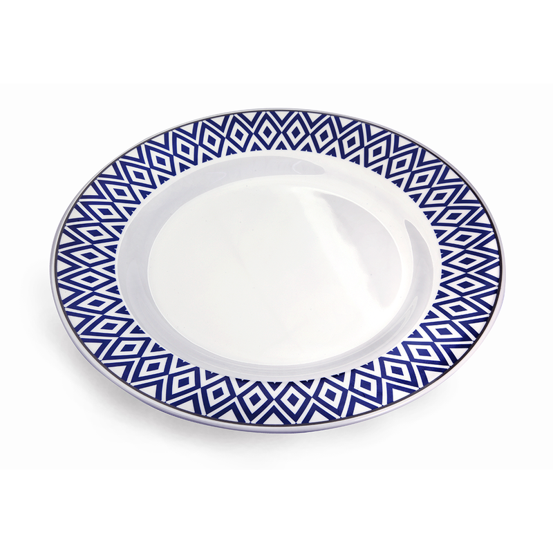 Vague Melamine Hors O" Devure Plate Blue Line - Al Makaan Store