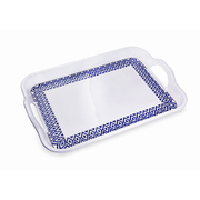 Vague Melamine Serving Tray Blue Line - Al Makaan Store