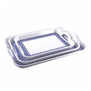 Vague Melamine Serving Tray Blue Line - Al Makaan Store
