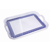 Vague Melamine Serving Tray Blue Line - Al Makaan Store