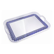 Vague Melamine Serving Tray Blue Line - Al Makaan Store