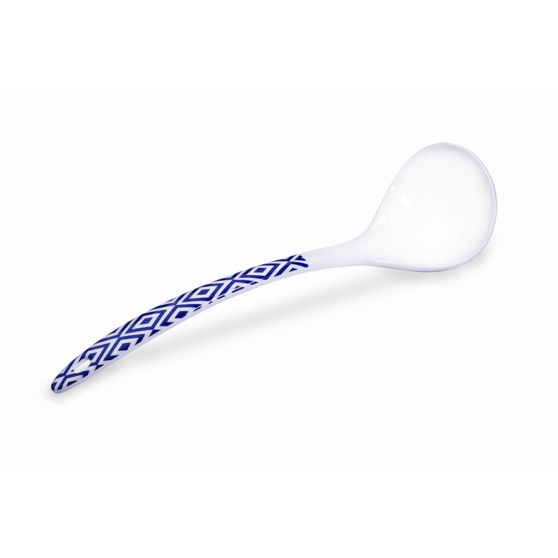 Vague Melamine Soup Ladle 10.6" Blue Line - Al Makaan Store