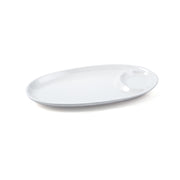 Vague Melamine Oval Platter with Sauce Hole - Al Makaan Store
