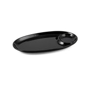 Vague Melamine Oval Platter with Sauce Hole - Al Makaan Store