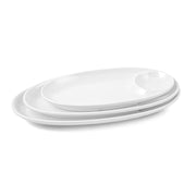 Vague Melamine Oval Platter with Sauce Hole - Al Makaan Store