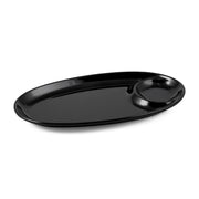 Vague Melamine Oval Platter with Sauce Hole - Al Makaan Store