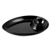 Vague Melamine Triangle Platter with Sauce Hole - Al Makaan Store