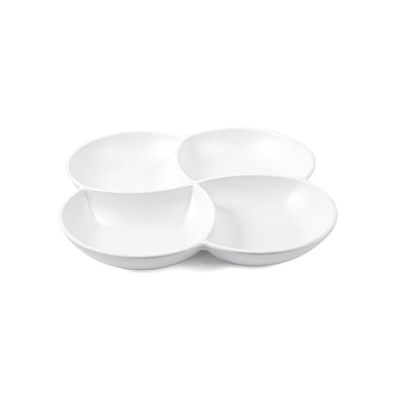 Vague Melamine Square Flower Divided Platter 26 cm - Al Makaan Store