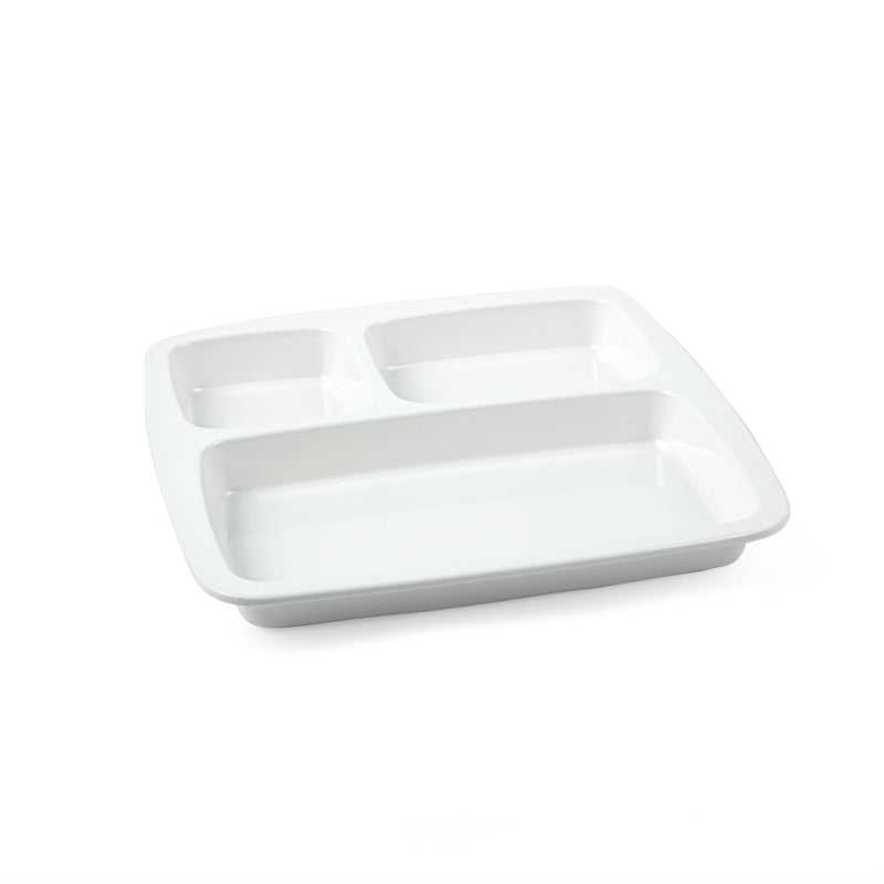 Vague Melamine Square 3 Compartment Divided Platter 25 cm - Al Makaan Store