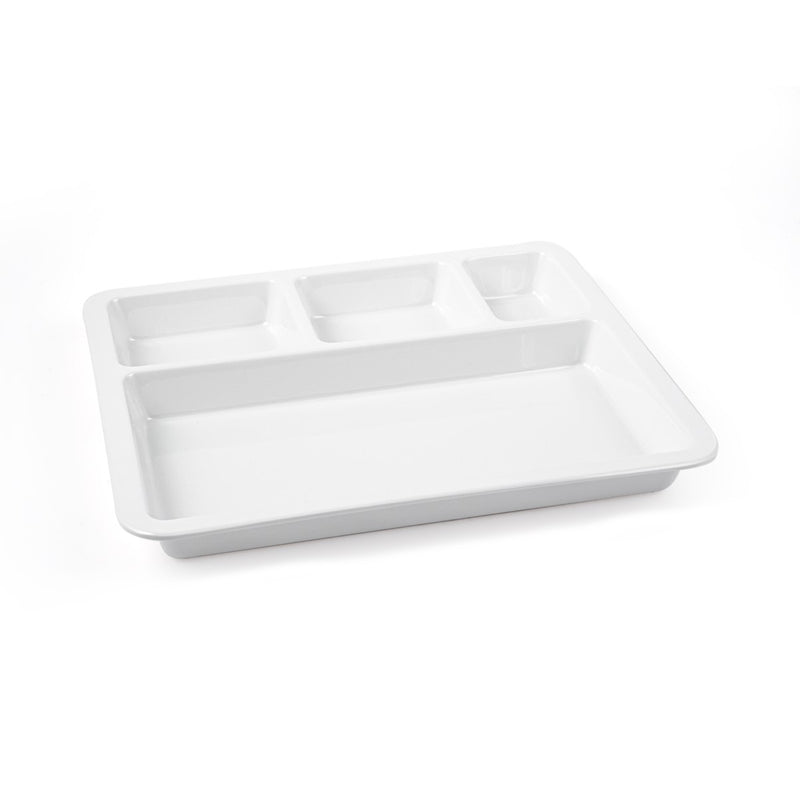 Vague Melamine Square 4 Compartment Divided Platter 28 cm - Al Makaan Store