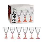 Vivalto 6 Piece Grapefruit Wine Glass 275 ml Set - Al Makaan Store
