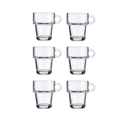 Vivalto 6 Piece Pliable Glass Cup 260 ml Set - Al Makaan Store
