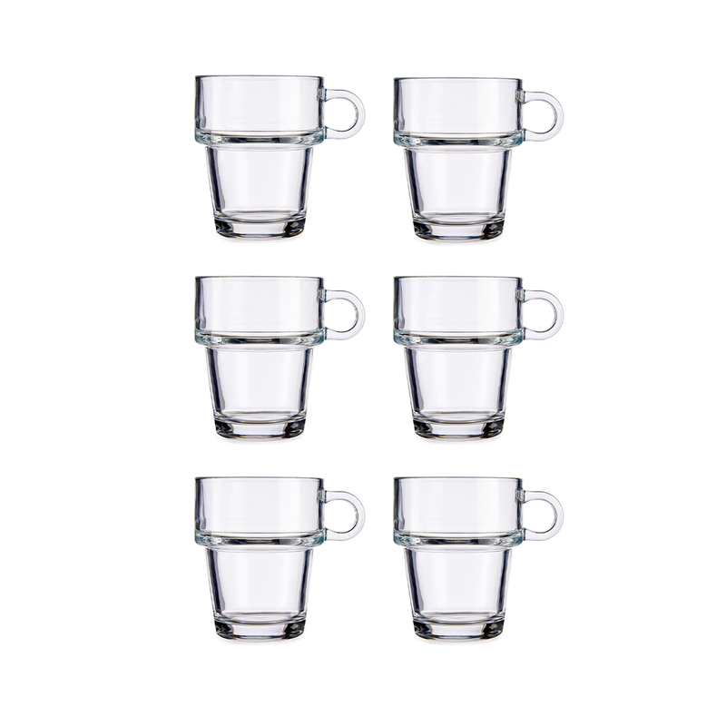 Vivalto 6 Piece Pliable Glass Cup 260 ml Set - Al Makaan Store