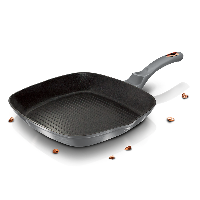 Berlinger Haus Grill Pan with Protector 28 cm Moonlight Collection - Al Makaan Store