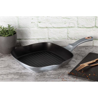 Berlinger Haus Grill Pan with Protector 28 cm Moonlight Collection - Al Makaan Store