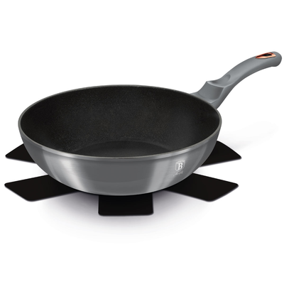 Berlinger Haus Wok with Protector 28 cm Moonlight Collection - Al Makaan Store