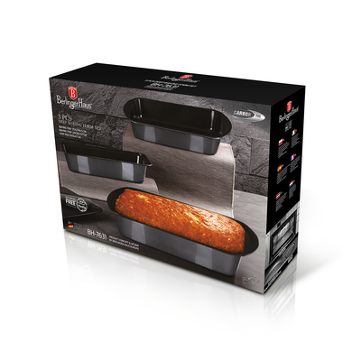 Berlinger Haus 3 Pieces Oblong & Loaf Baking Set Carbon Pro Collection - Al Makaan Store