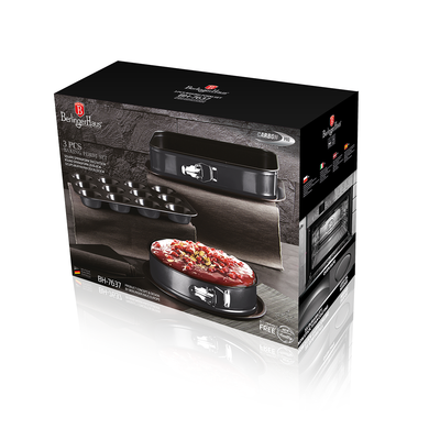 Berlinger Haus 3 Pieces Springform Set With Muffin Pan Carbon Pro Collection - Al Makaan Store