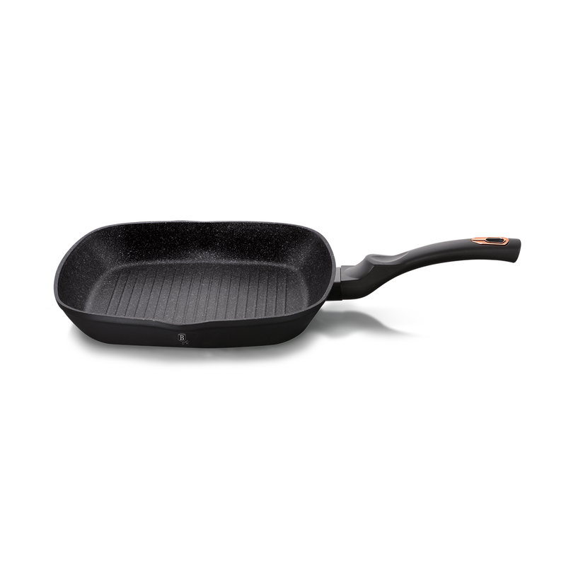 Berlinger Haus Grill Pan 28 cm with Protector Black Rose Collection - Al Makaan Store