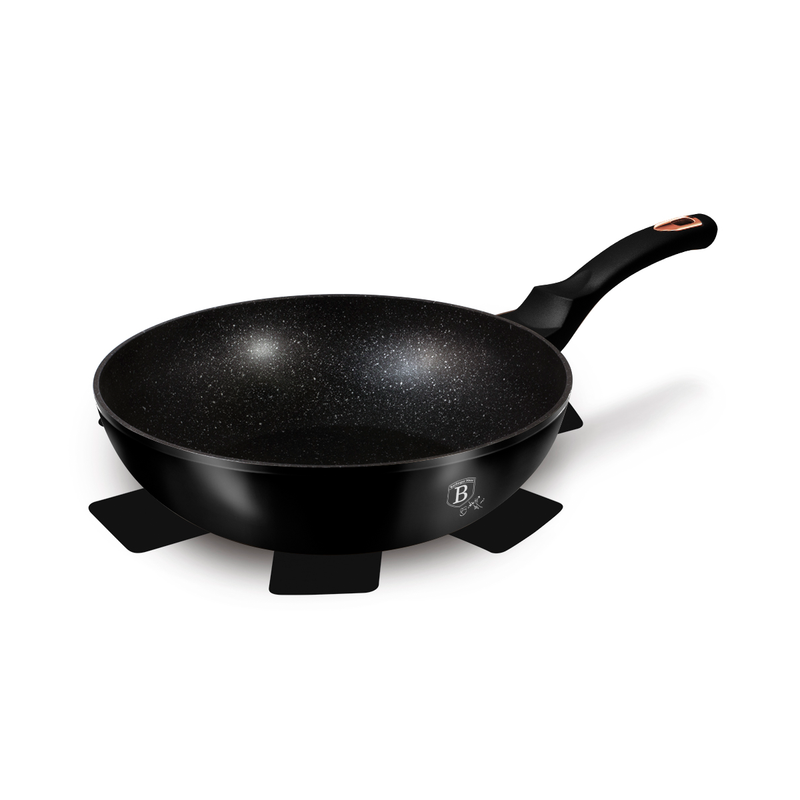 Berlinger Haus Wok 30 cm with Protector Black Rose Collection - Al Makaan Store
