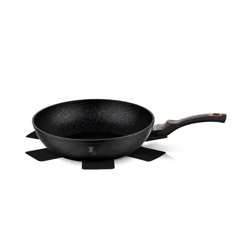Berlinger Haus Wok 30 cm with Protector Black Rose Collection - Al Makaan Store