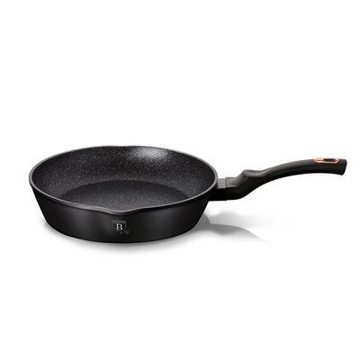 Berlinger Haus Deep Frypan 24 cm with Two Mouth and Protector Black Rose Collection - Al Makaan Store