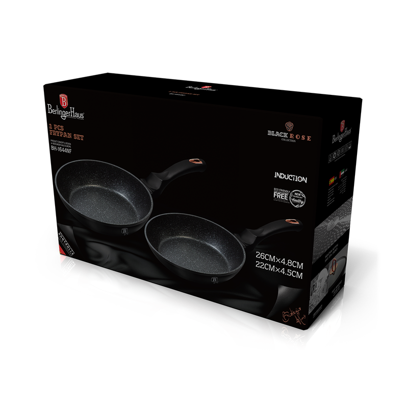 Berlinger Haus 2 Pieces Frypan Set Black Rose Collection - Al Makaan Store