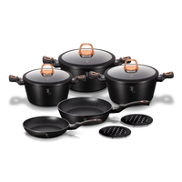 Berlinger Haus 10 Pieces Cookware & Frypans Set Black Rose Collection - Al Makaan Store