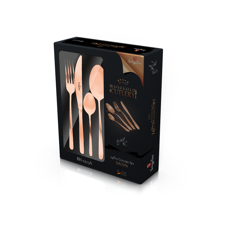 Berlinger Haus 24 Pieces Satin Cutlery Set Rose Gold Collection - Al Makaan Store