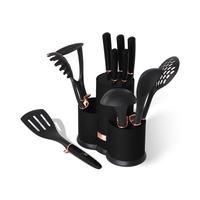 Berlinger Haus 12 Pieces Kitchen Tools & Knives Set Black Rose Gold Collection - Al Makaan Store