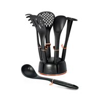 Berlinger Haus 7 Pieces Kitchen Tool Set With Stand Black Rose Gold Collection - Al Makaan Store
