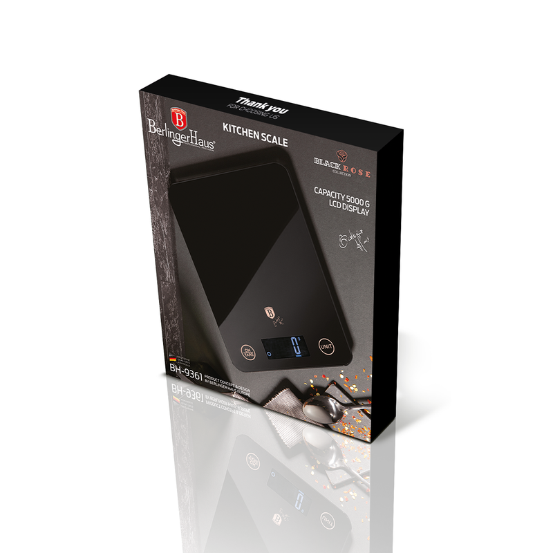 Berlinger Haus Digital Kitchen Scale Black Rose Gold Collection - Al Makaan Store