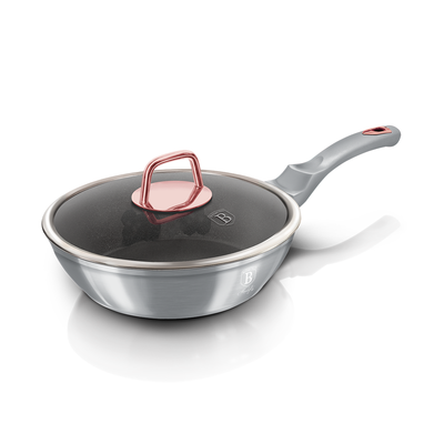 Berlinger Haus Deep Frypan With Lid 24 cm Moonlight Collection - Al Makaan Store