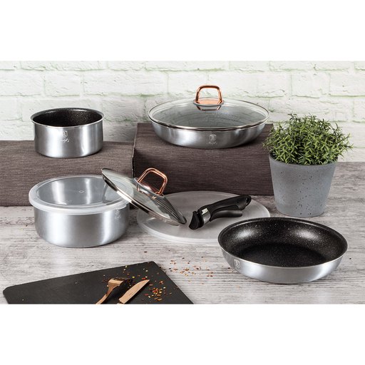 Berlinger Haus 9 Pieces Cookware Set Moonlight Collection - Al Makaan Store