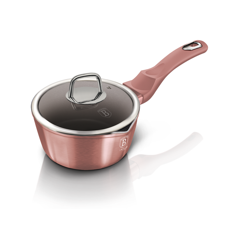 Berlinger Haus Sauce Pan With Lid 16 cm I-Rose Collection - Al Makaan Store