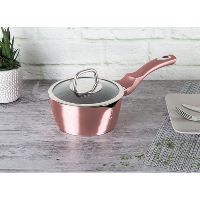 Berlinger Haus Sauce Pan With Lid 16 cm I-Rose Collection - Al Makaan Store