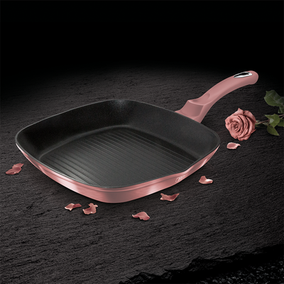 Berlinger Haus Grill Pan 28 cm with Protector I-Rose Collection - Al Makaan Store