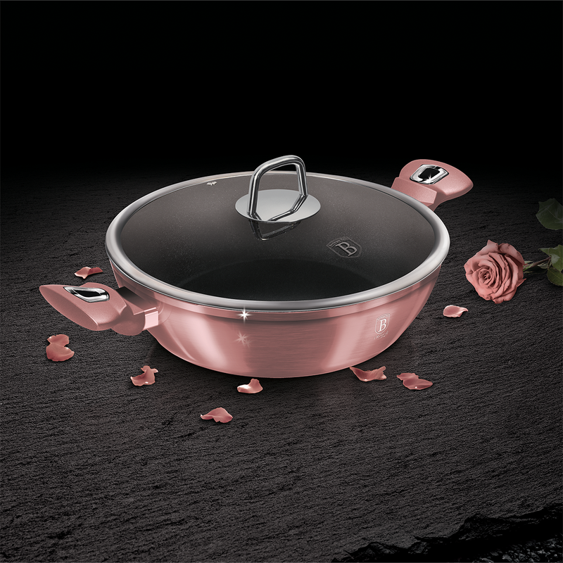 Berlinger Haus Shallow Pot With Lid 28 cm I-Rose Collection - Al Makaan Store