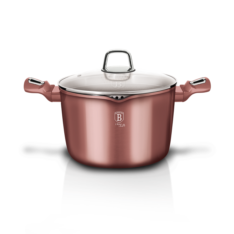 Berlinger Haus Pasta And Rice Pot With Lid 24 cm I-Rose Collection - Al Makaan Store