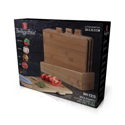 Berlinger Haus Bamboo 5 Piece Cutting Board Set - Al Makaan Store