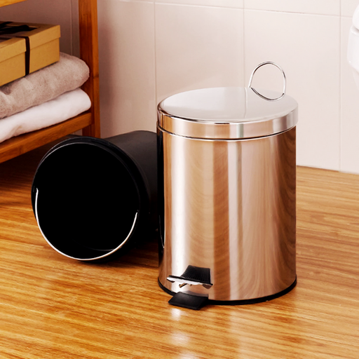 Vague Stainless Steel Pedal Bin 5 Liters - Al Makaan Store