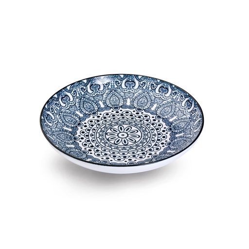 Che Brucia Arabesque Blue Soup Plate - Al Makaan Store
