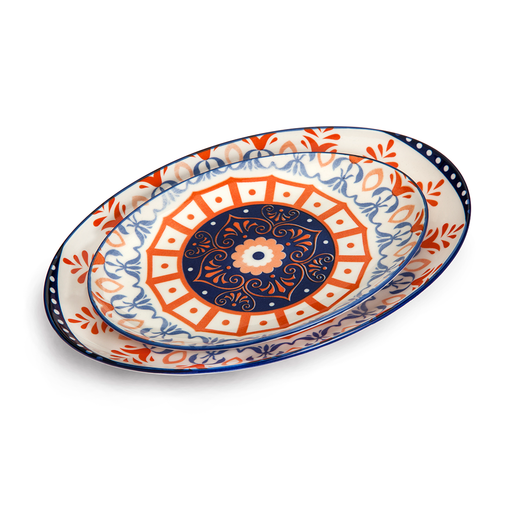 Che Brucia Henna Design Oval Bowl - Al Makaan Store