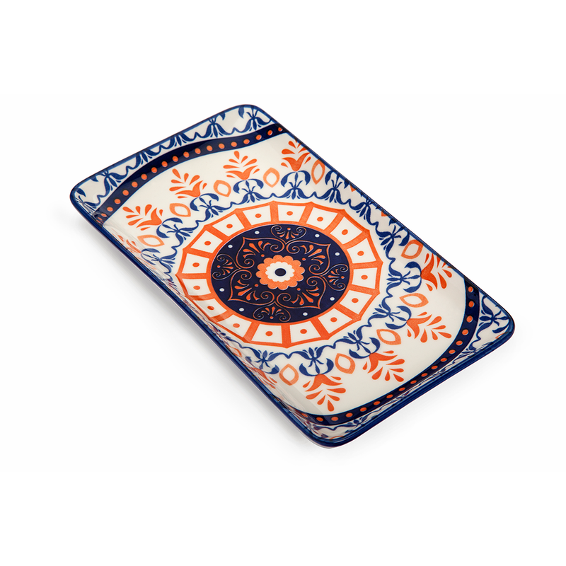 Che Brucia Henna Design Rectangular Plate - Al Makaan Store