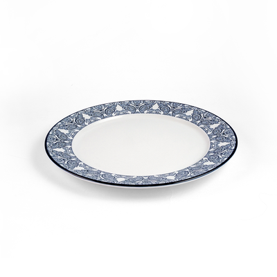 Che Brucia Arabesque Blue Flat Plate - Al Makaan Store