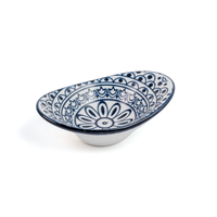 Che Brucia Arabesque Blue Oval Deep Dish 10 cm - Al Makaan Store