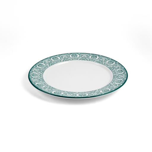 Che Brucia Arabesque Green Flat Plate - Al Makaan Store