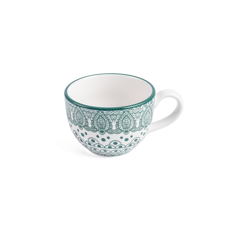 Che Brucia Arabesque Green Cup & Saucer 200 ml - Al Makaan Store