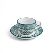Che Brucia Arabesque Green Cup & Saucer 200 ml - Al Makaan Store